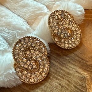Linked Circular Crystal Earrings; NORDSTROM